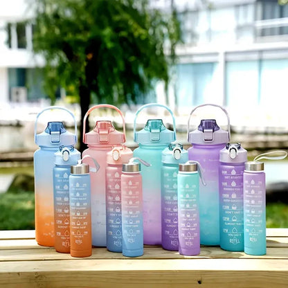 3pcs Colourful Water Bottle Set - Random Color