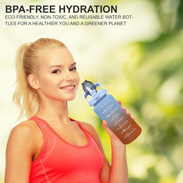 3pcs Colourful Water Bottle Set - Random Color