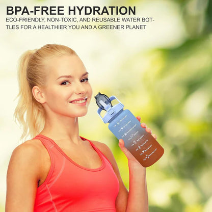 3pcs Colourful Water Bottle Set - Random Color