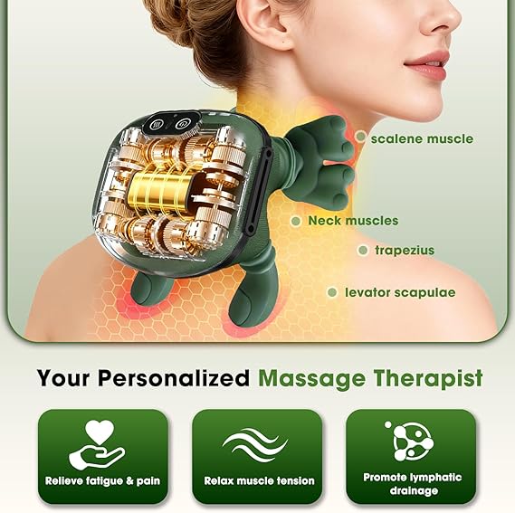 Advanced Trapezius Neck & Shoulder Massager with Heat – Smart Deep Kneading Therapy Device